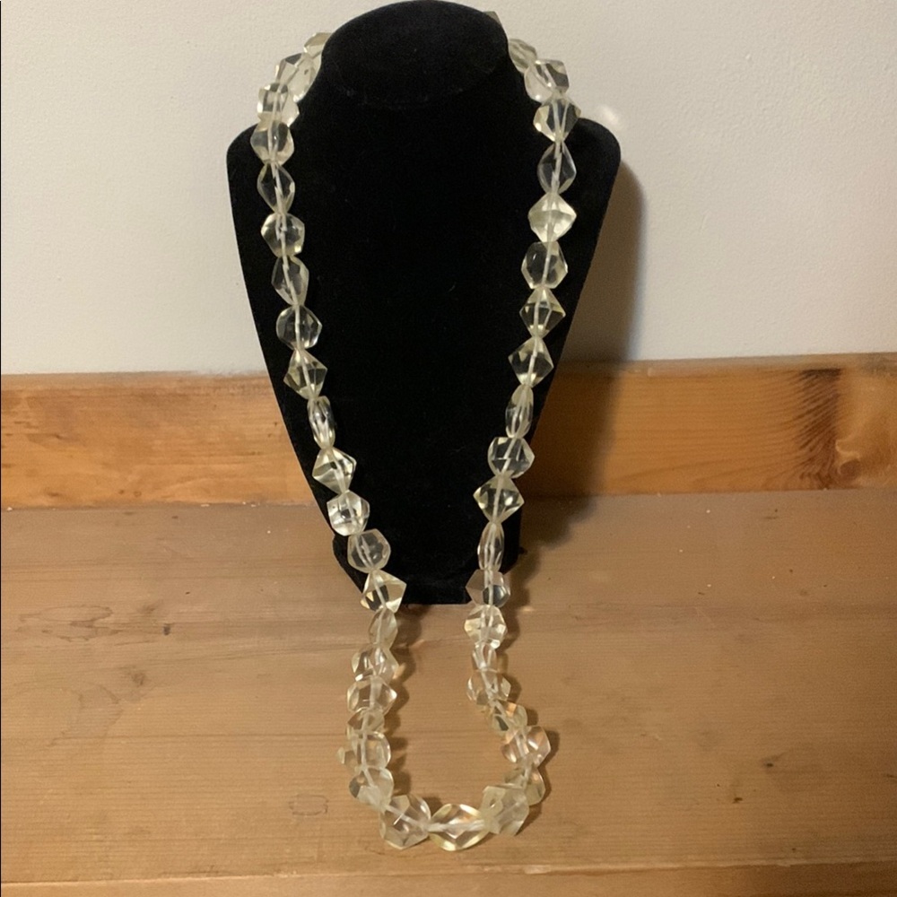 Elegant Clear Beaded Necklace